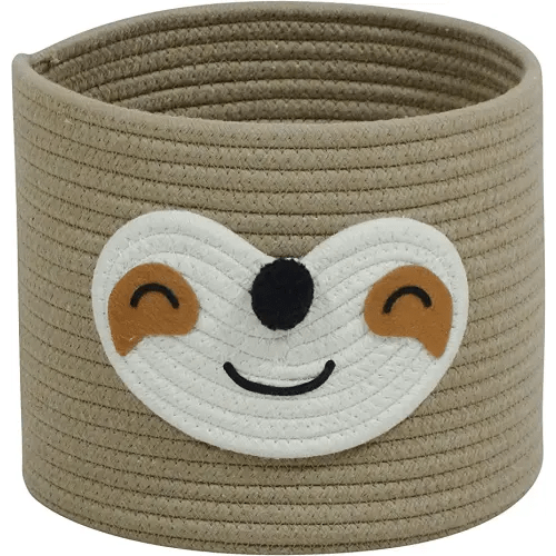 T&T Homewares Small Sloth Baskets for Baby Diaper Organizer, Nursery Storage, Nursery Room Decor, Kids Room Organizer, Pet Toy Storage