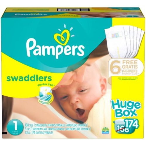 Pampers Swaddlers 1 8-14 lb 100 Diapers