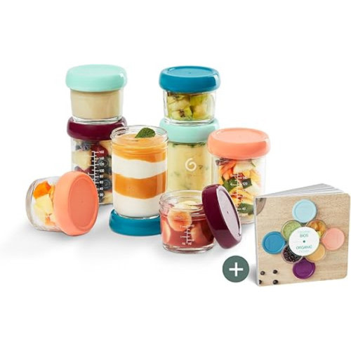 Babymoov Baby Glass Food Jars, Set of 8