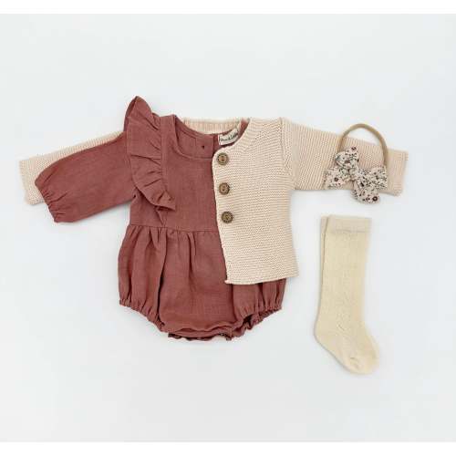 Victorian Pink Gabriella Romper Set – Olive and Cradle