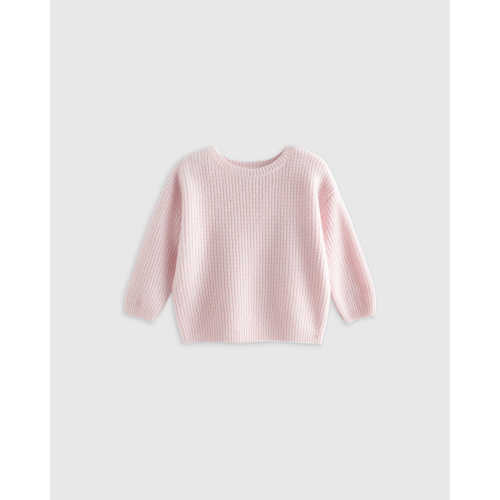 Mongolian Cashmere Fisherman Tunic Sweater (Pink 6-9 months)