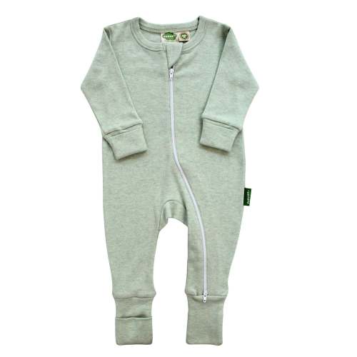 Organic Snuggle Soft Melange '2-Way' Zipper Romper
