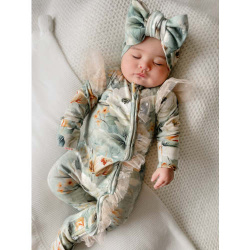 Baby Jumpsuit - Flower Story - Sage – Before & Ever Australia