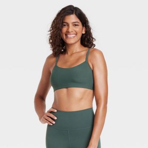 Women's Everyday Soft Light Support Strappy Sports Bra - All In Motion™ Light Brown S