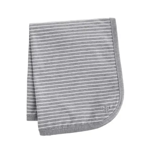 Baby Batibou Sun Blanket | Grey/White Stripe