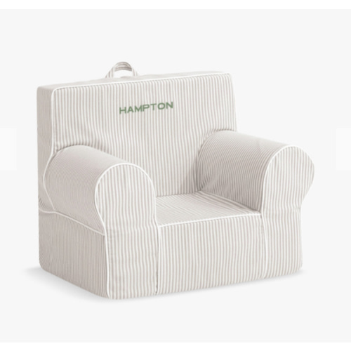 Anywhere Chair®, Oatmeal Oxford Stripe Slipcover Only