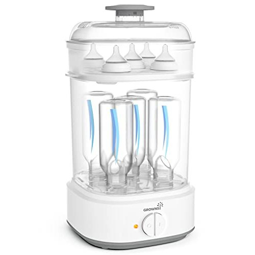 Bottle Sterilizer, Baby Bottle Steam Sterilizer, Electric Baby Bottle Sanitizer with Timer for Baby Bottles, Pacifiers, Pump Parts