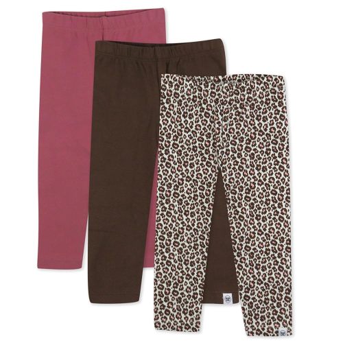 HonestBaby Multipack Leggings Skinny, Flare and Cargo Pants Organic Cotton for Infant Baby Girls, Toddlers, Little Kids