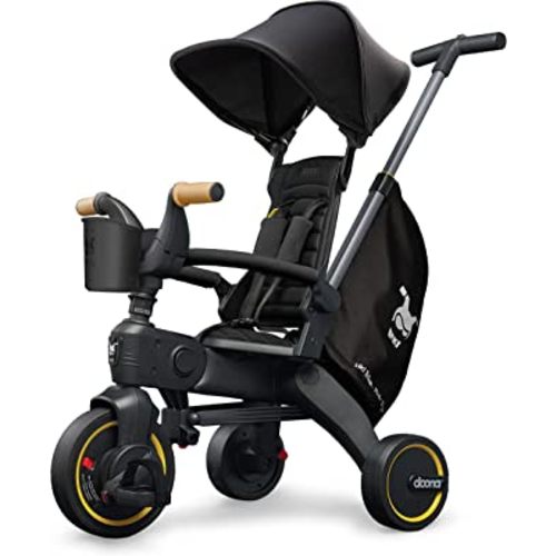 Doona Liki Trike S5 - Premium Foldable Trike for Toddlers, Tricycle Stroller, Push and Fold Tricycle for Ages 10 Months to 3 Years, Nitro Black