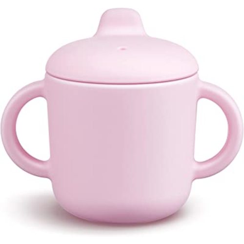 6 Months+ Sippy Cups with Handles,Silicone Sippy Cups Leak Proof 5oz,No Spill Sippy cups for Toddlers (Pink)