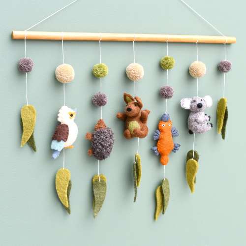 Nursery Cot Mobile Hanging - Australian Animals