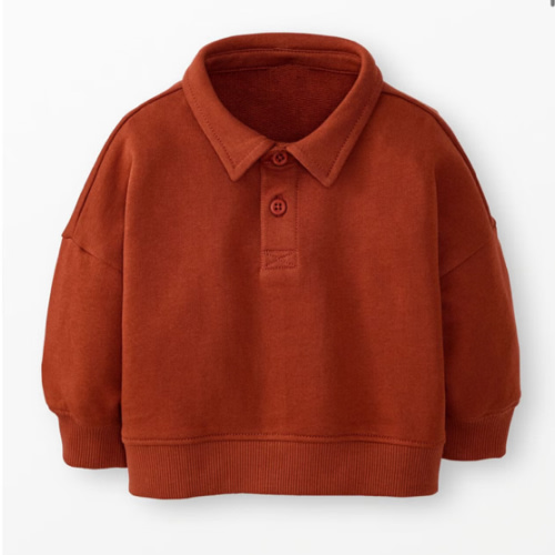 Baby Oversized French Terry Polo Sweatshirt