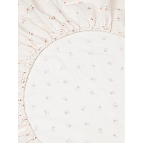 Pearl Posy Bud Linen Blend Fitted Sheet