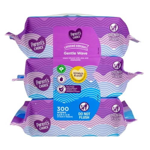 Parent's Choice Gentle Wave LE Baby Wipes, 300 Count