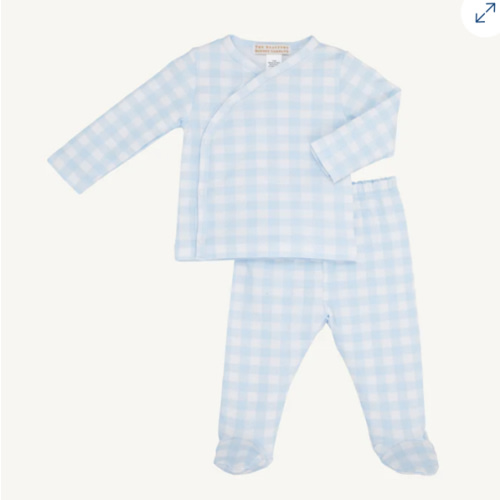Cameron Cross-Front Set - Buckhead Blue Gingham