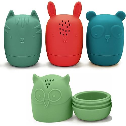 Silicone Bath Toys, Bath Toys for Infants 6-12 Months, Eco-Friendly Non Toxic Baby Bath Toys, Bathtub Toys for Toddlers 1-3, by Toy Appétit