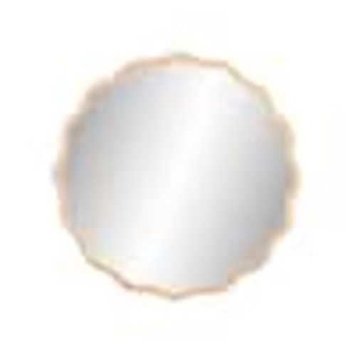 COWLOWN 31.3 in. W x 31.3 in. H Wavy Round Framed Wall Bathroom Vanity Mirror in Light Brown KIKIO204732
