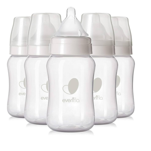 Evenflo Feeding Premium Proflo Venting Balance Plus Wide Neck Baby, Newborn and Infant Bottles - Helps Reduce Colic - 9 Ounce (Pack of 6)