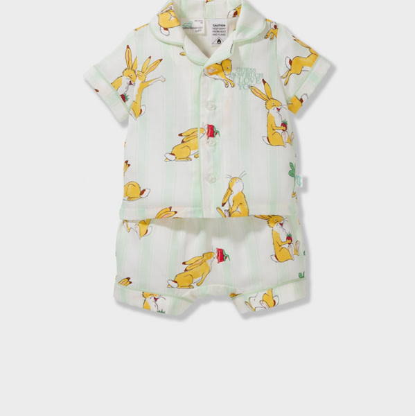 Baby Guess How Much I Love You 100% Cotton Short Classic Pj Set Multi - Peter Alexander Online