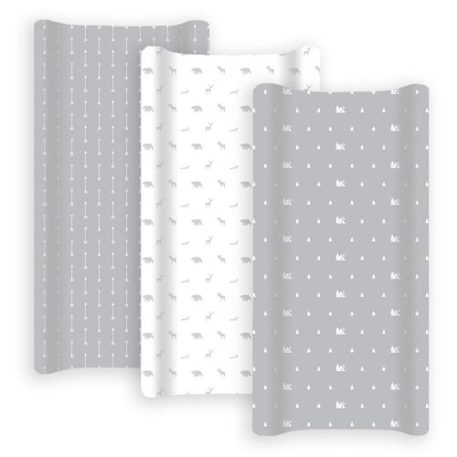 GROW WILD Changing Pad Cover 3 Pack | Soft & Stretchy Jersey Cotton | Baby Changing Table Pad Cover | Diaper Changing Pad Covers for Girls and Boys (Forest & Woodland)