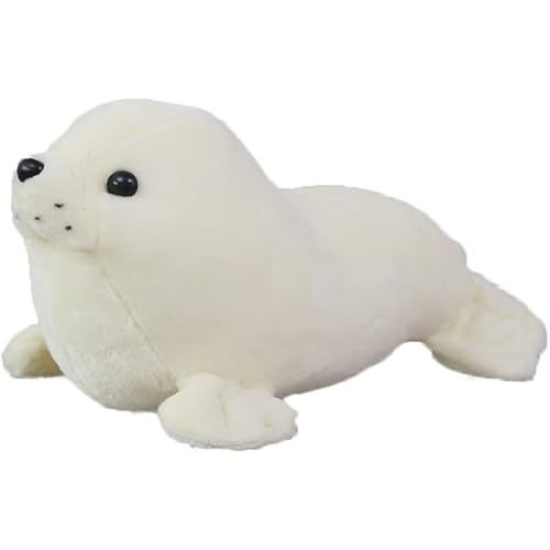 CHELEI2019 15.7" Seal Stuffed Animal,White Chubby Seal Plush Hug Pillow Toy,Gifts for Kids