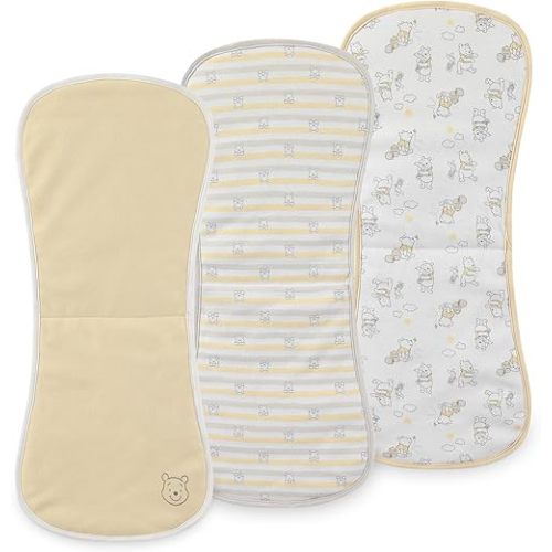 Disney Baby Burp Cloths 3-Pack – Mickey Mouse and Minnie Mouse Soft Absorbent 20" x 10" Leakproof Burping Rags for Baby Boys Girls & Unisex Newborns & Infants