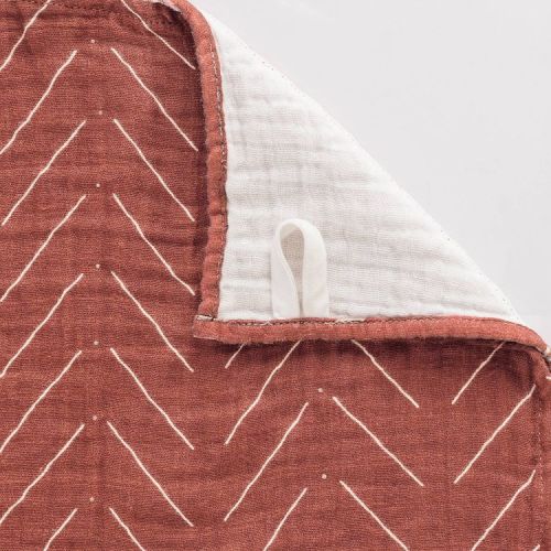 Itzy Ritzy Muslin Breastfeeding Boss Nursing Cover - Rust: Cotton, Stripes, 48 x 48 Inches