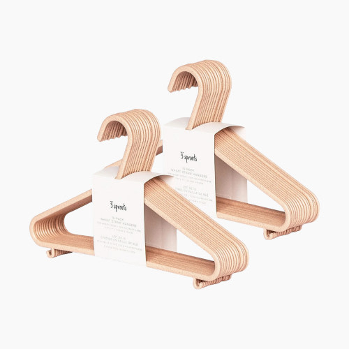 3 Sprouts Wheat Straw Hangers - Pink, 30