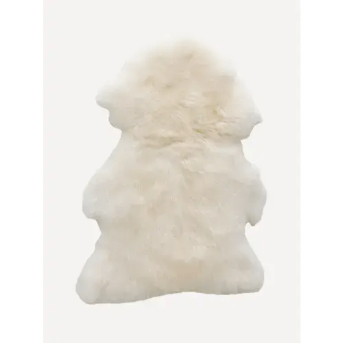 Sheepskin rug for baby care, white
