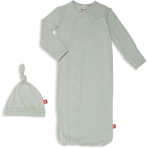 Magnetic Me Modal Newborn Sleeper Gown & Hat Set | Silky Soft Modal Fabric Sleep Sack
