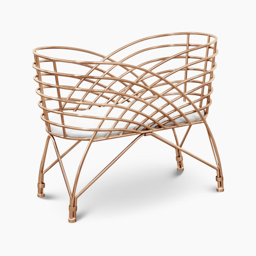 Nursery Works Aura Metal Bassinet - Rose Gold