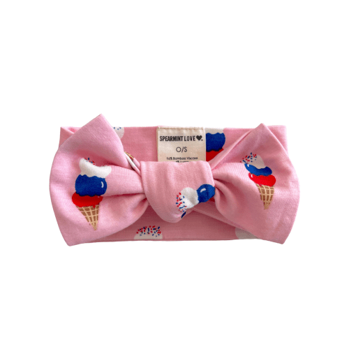 Knot Bow, Pink Ice Cream