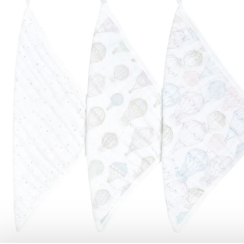 organic cotton muslin oversized washcloths 3 pack