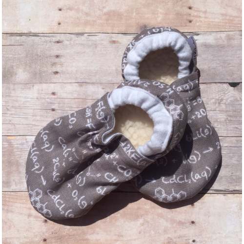 Science Shoes - Chemistry Print - Unisex Baby Booties - Unisex Baby Shoes - Soft Soled Baby Shoes - Baby Shower Gifts - Gender Reveal Gifts