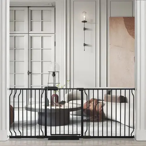 FairyBaby Extra Wide Baby Gate, Easy Install Extra Security