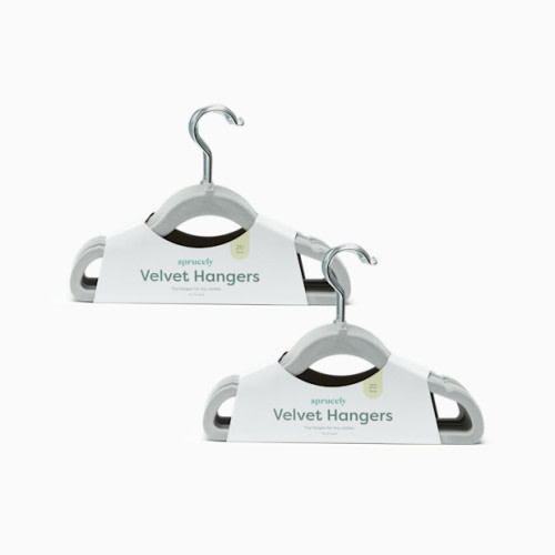 Sprucely Non-Slip Velvet Hangers - Grey