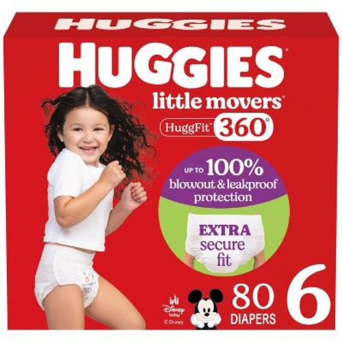 Huggies Little Movers HuggFit 360 Disposable Diapers - Size 4 - 116ct