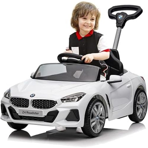 BIRTHDAY Amazon.com: Voupou Push Ride-on Car for Toddlers 1-5, Licensed BMW Z4 Toddler Push Car with Adjustable Push Rod/Horn Music/Silent Wheel, Push Car for Baby Birthday Gift (White) : Toys & Games