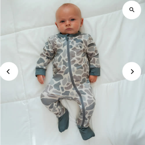 (3-6 m) Baby Zip Up - Classic Deer Camo – BURLEBO