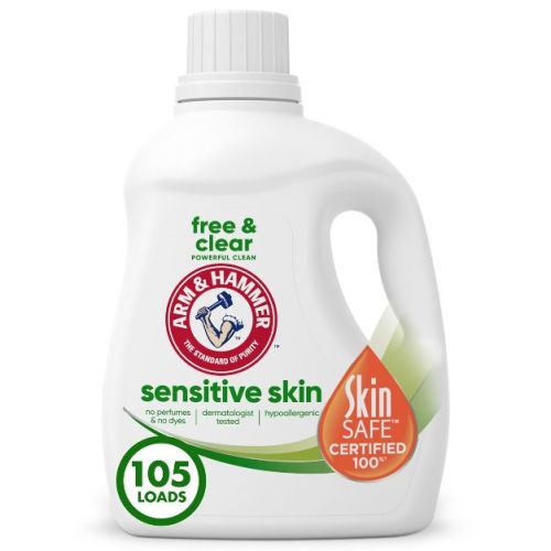 Arm & Hammer Sensitive Liquid Laundry Detergent - Free & Clear - 105 fl oz