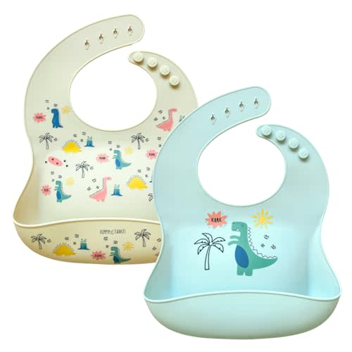 Hippypotamus Silicone Baby Bibs - Soft Waterproof Bibs for Babies & Toddlers