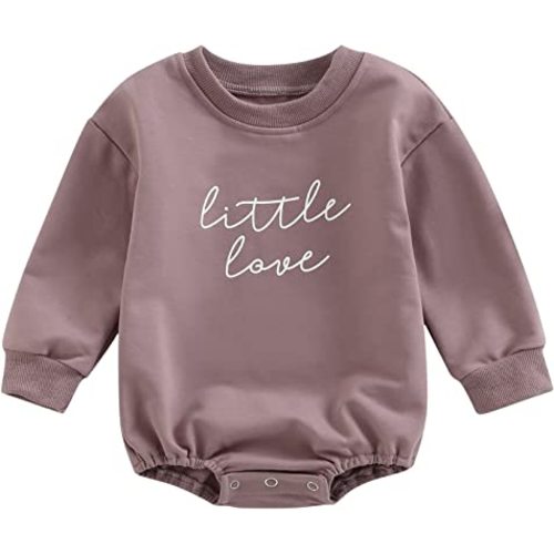 FYBITBO Baby Girl Boy Crewneck Sweatshirt Bubble Romper Long Sleeve Shirt Onesie Valentines Day Outfit Fall Clothes