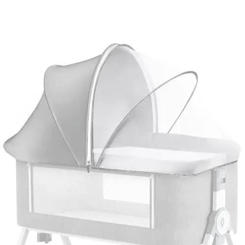Bassinet Cover for Baby, Blockout Mosquito Net Cover with 2-Way Zipper, Portable Bassinet Canopy Cover for Cats to Keep Pet Out, Bug Net Cover for Bedside Sleeper