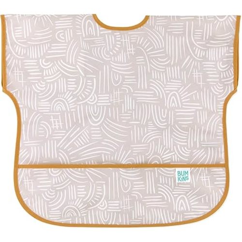 Bumkins Bibs, Baby and Toddler Bibs, Bibs for Girls and Boys, Large for 1-3 Years, Short Sleeve Waterproof Bib for Kids
