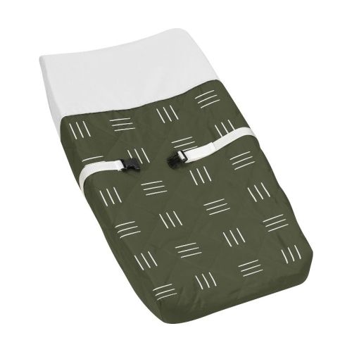 Sweet Jojo Designs Boy or Girl Gender Neutral Unisex Changing Pad Cover Jungle Animals Green and White