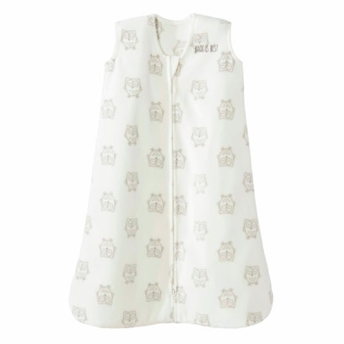Cream Owls Micro-Fleece Baby Sleep Sack 1.0 TOG| HALO