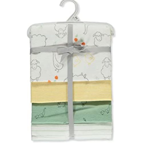 Carter's Baby Unisex 4-Pack Receiving Blankets - White/Multi, one Size