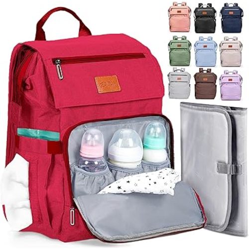 PILLANI Diaper Bag Backpack for Boys & Girls - Large Travel Bag with Changing Pad - Baby Registry Search & Shower Gifts - Newborn Essentials Must Haves