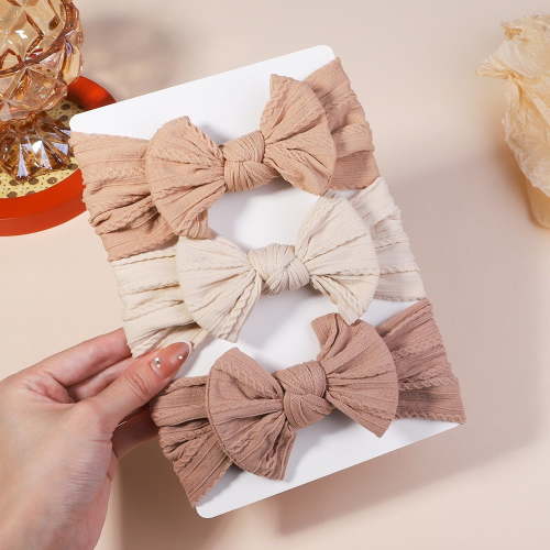 3Pcs/Lot Cable Knit Baby Headbands For Children Elastic Baby Girls Turban Kids Hair Bands Newborn Headwrap Baby Hair Accessories