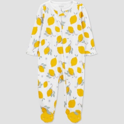 Carter's Just One You® Baby Girls' Lemon Footed Pajama - Yellow 3M